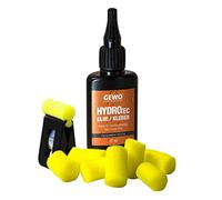GEWO HydroTec Colle à base d'eau pour raquette de tennis de table approuvée par l'ITTF Colle sans solvant pour tous les revêtements TT Avec pince et éponges applicatrices 37 ml