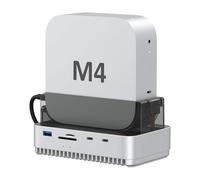 Gewokliy Station d'accueil pour Mac mini M4 2024, boîtier SSD NVMe USB4 M.2 NVMe 40 Gbit/s, compatible avec Thunderbolt 4/5, station d'accueil USB 10 Gbit/s avec lecteur de carte SD4.0