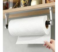 Gewtur Porte Essuie Tout Auto-adhésif, Supports pour Papier Essuie-Tout Mural, Porte Sopalin Porte Rouleau Papier Cuisine Aluminium