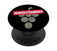Gewürztraminer Vin Vintage buveurs et vignerons PopSockets PopGrip Adhésif