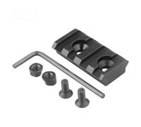 Gexgune Adaptateur Queue d'aronde vers Rail P.icatinny 20 mm (4 emplacements), Support léger en Aluminium pour Lampe Torche, Point Rouge, Lunette t vis incluses