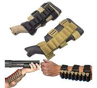 Gexgune Chasse Tactique 8 Tours Bullet Shell Titulaire Carrier Shooter's Sleeve Manches Mag Magazine Holster Pochette (Kaki)