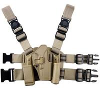 Gexgune Étui de Jambe de Baisse, C.QC S.erpa Main Droite Jambe de Jambe Pistolet Pistolet Holster Magazine et Poche de Lampe de Poche pour G 17/19/22/23/31/32