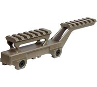 Gexgune Support de Montage T1 avec Double Rail P.icatinny, Adaptateur de Base de Montage de Lunette en Alliage léger, Rail de Guidage de 20 mm (Khaki)