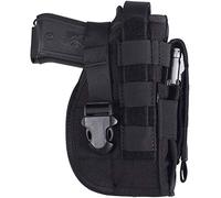 Gexgune Universal Tactical Gun Holster Droitier Molle Pistol Holster Combat Airsoft Ceinture Ceinture Holster Noir Tan Vert Multicam pour Droitier (Noir)