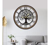 GEXHSRGD Horloges murales pour Le Salon - Horloge de l'arbre de Vie，Grande Horloge Murale silencieuse et sans tic-tac, idéale pour la décoration Murale, Le Salon et la Cuisine(60 cm)