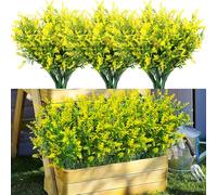 GEXINKEJI 12 Paquets Buissons de Lavande Fleurs Artificielles Bouquet Jardin Moderne Extérieur Fleur Artificielle Résistantes aux UV Convient pour la décoration de Balcon Jardin extérieur