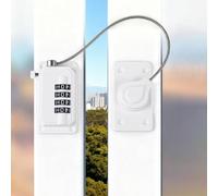 gexuamz 2PCS Verrou à Code pour Fenêtre et Porte, Système de Blocage Sans Perçage avec Adhésif Fort, Serrure Numérique pour Frigo, Armoire, Tiroir Coulissant (Blanc)