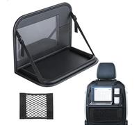 gexuamz Housse de Protection Siège Auto, Organisateur de Voiture Multifonction en Oxford 600D, Imperméable et Résistant, Support Tablette Pliante avec Porte-Gobelet, Grand Filet de Rangement Supplémen