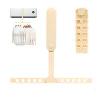 gexuamz Porte Cintre Etendoir Mural, Séchoir à Linge avec 10 Trous, Support Penderie Murale Portable, Etendoir Mural Rabattable pour Climatisation, Balcon, Chambre à Coucher, Salle Bains, Buanderie