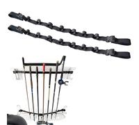 gexuamz Support Canne a Peche Voiture, Sangles Porte Canne Peches Réglable, Ratelier-Cannes a Peche pour Voiture 7 Tiges avec Boucles Fixation, pour Wagon Camion SUV, Rangement Horizontal en Nylon