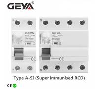 GEYA GYL9 A-SI Type temporisé RCD RCCB ELCB disjoncteur électromagnétique 2P 4P 40A 63A 30mA Type A-SI Super immunisé