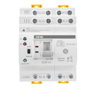GEYA Mini ATS Interrupteur de transfert double alimentation automatique et manuel,interrupteur solaire avec protection surtension et sous-tension,montage sur rail DIN(4P-63A,CA220V)