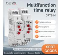 GEYA - relais temporisé multifonction 16A, avec 10 choix de fonctions, AC/DC 12V-240V GRT8-M1, retardement marche/arrêt, relais d'impulsion