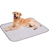 Geyecete Lot de 2 Tapis de propreté imperméables antidérapants pour Chien, Tapis Educateur pour Chien Chiot Absorbant Rapide , Tapis d'urine pour Chat et Chien - 89 x 75 cm - Gris