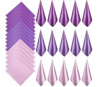 Geyoga 15 Écharpe à Col Carré Femmes Foulard Couleur Unie Mixte Enveloppements Tête Écharpe Bandana(Couleurs violettes)