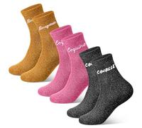 Geyoga 3 Paires Chaussettes Paillettes Femme Taille 36-42