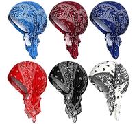 Geyoga 6 Bonnets de Sommeil Pré-Noués Bonnet Turban en Coton pour Chimio Cancer (Multicolore, Style Élégant)