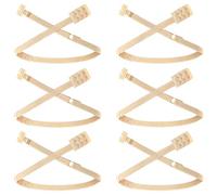 Geyoga 6 Convertisseurs Soutien-Gorge à Dos Bas 2 Crochets Clips de Sangle de Soutien-Gorge Élastiques (Couleur Nue)