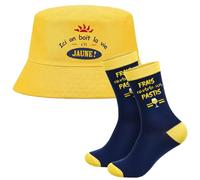 Geyoga Bob Jaune et Chaussettes Rigolotes “Frais Comme un Pastis”