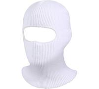 Geyoga Cagoule Intégrale Tricotée Masque de Visage de Ski 1 Trou (Blanc)
