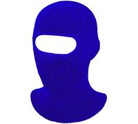 Geyoga Cagoule Intégrale Tricotée Masque de Visage de Ski 1 Trou (Bleu Foncé)
