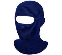 Geyoga Cagoule Intégrale Tricotée Masque de Visage de Ski 1 Trou (Bleu Marine)