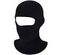 Geyoga Cagoule Intégrale Tricotée Masque de Visage de Ski 1 Trou (Noir)