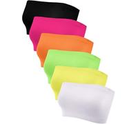 Geyoga Lot de 6 Soutiens-Gorge Bandeaux pour Femme, sans Bretelles, sans Coutures, Extensibles, Non rembourrés, Taille L