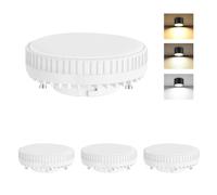 GeyouLux Ampoule GX53 LED 7W, Ampoule LED GX53 Blanc Chaud 3 CCT, Remplace une Ampoule Halogène de 60 W, 800 lm, IRC 80+, 3 000 K/4 500 K/6 500 K, Pour Cuisine, Non Dimmable, Lot de 4