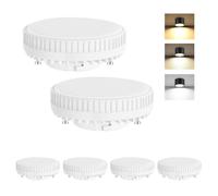 GeyouLux Ampoule GX53 LED 7W, Ampoule LED GX53 Blanc Chaud 3 CCT, Remplace une Ampoule Halogène de 60 W, 800 lm, IRC 80+, 3 000 K/4 500 K/6 500 K, Pour Cuisine, Non Dimmable, Lot de 6