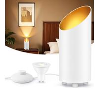 GeyouLux LED Uplight Spot de sol IP44 étanche 6W 600LM Lampe de sol en aluminium intérieur salon, Lampe de sol avec interrupteur au pied pour éclairage indirect, ampoule GU10 2700K blanc chaud incluse
