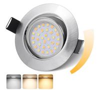 GeyouLux Lot de 1 Spot LED Encastrable Nickel 3CCT