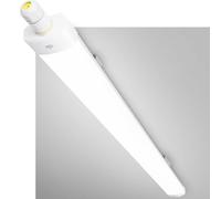 GeyouLux Réglette LED 150 cm avec détecteur de mouvement, 60W 7560 lm 5000K, IP65 Étanche avec mise à la terre, Tube LED Enchaînable, 240 LEDs sans scintillement pour Garage Atelier Bureau, Blanc