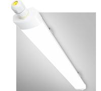GeyouLux Réglette LED 60 cm, 20W 2520 lm 5000K Blanc Froid IP65 Étanche, Neon LED Garage Enchaînable avec Fil de Terre, 96 LEDs sans scintillement pour Garage Atelier Entrepôt Bureau, Tube Blanc