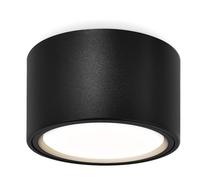 GeyouLux Spot LED encastrable noir Ø 95 x 55 mm extra plat et grande surface lumineuse avec LED 6 W GX53 4000 K blanc neutre 230 V Spot de plafond en aluminium Montage en saillie