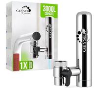 GEYSER EURO (3000L) Filtre à Eau pour Robinet avec Système Unique de Cartouche Aragon, Réduit les Métaux Lourds, le Chlore, les Bactéries et les Pesticides (1 Cartouche Incluse)