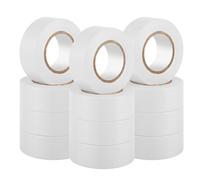 GEYYANG Lot de 12 rubans de signalisation blancs en plastique non adhésif pour suivre une piste de jeu, l'arpentage, le marquage d'une zone et d'une utilisation sur le lieu de travail, 3,35 mm