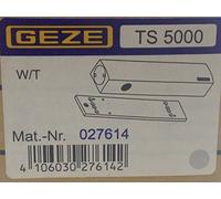 Geze Porte design Ferme-porte TS 5000 W/T Argent avec plaque de montage sans coulissante