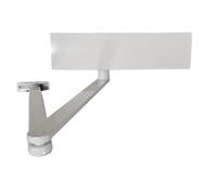 GEZE TS 2000 V BC Ferme-porte à tringle blanche pour portes simples jusqu'à 1250 mm de largeur d'aile avec cadre et plaque de montage 3 en 1