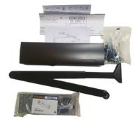 Geze TS 2000 V BC Ferme-porte marron pour portes à un battant jusqu'à 1250 mm de largeur de lame avec tige et plaque de montage / Set 3 en 1