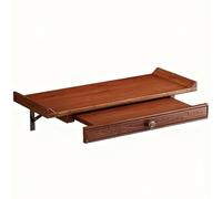 GEZHUCAO Table D'autel en Bois Massif, Sanctuaire De Bouddha Sculpté À La Main avec Plateau Rétractable Et Base Triangulaire Stable pour Prière,méditation Et Décoration(Wall-Mounted,50CM/19.7IN)