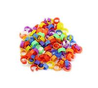 GEZICHTA Lot de 100 anneaux pour oiseaux, poule, pigeon, volaille, colombe, canard, perroquet (aléatoire)