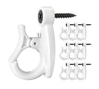 GEZIDEA Lot de 20 crochets à visser pour suspendre des guirlandes lumineuses et des fils, plantes, carillons éoliens, blanc