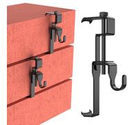 GEZIDEA Lot de 6 crochets à brique, crochets à brique, pinces à brique pour accrocher des photos en plein air, sans perçage, trous, clous ou vis, en acier inoxydable, noir