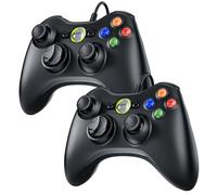Gezimetie 2 Pack Manette Xbox PC Joystick, Xbox 360 de Connection USB - Double Vibration - Idéal pour Vos Sessions de Jeux sur PC (Windows7/8/8.1/10/11/XP/Vista)