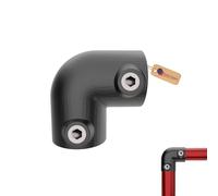 GeZu Impex 90° Coude Collier de Serrage Ø42mm Galvanisé à Chaud Revêtement En Poudre Noir Raccord Coudé à 2 Voies Connecteur de Tuyau pour Rampes & Cadres