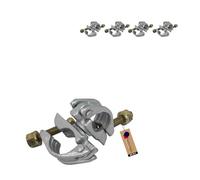 GeZu Impex Accouplement d'échafaudage Galvanoplastie Lot de 4 48 x 48 mm serre joint pour tuyau acier construction