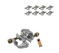 GeZu Impex Accouplement d'échafaudage Galvanoplastie Lot de 8 48 x 48 mm serre joint pour tuyau acier construction