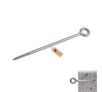 GeZu Impex Boulon à oeil Galvanisé 400 mm boulons à anneau à œil à tige à vis fermée robuste